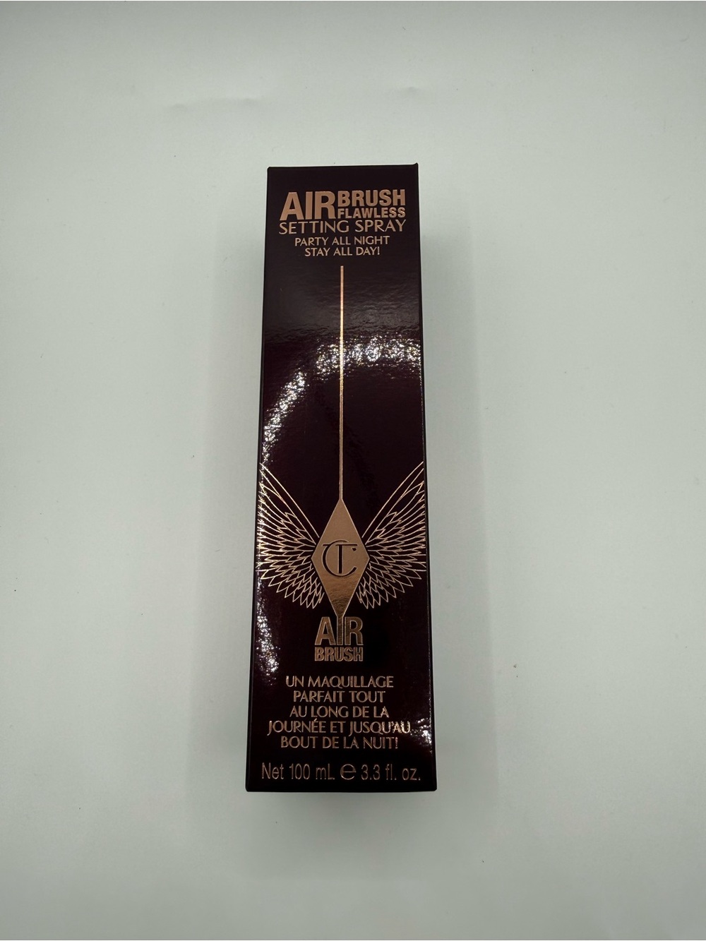 Charlotte Tilbury Airbrush Flawless Setting Spray - Rose Gold & Dark Brown Box